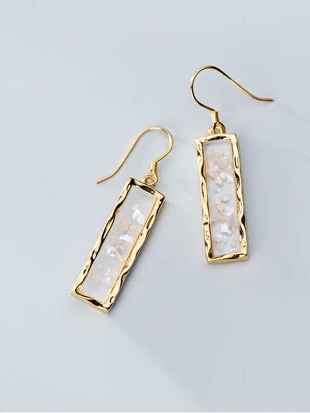 Gold Geometric Drop Earrings
